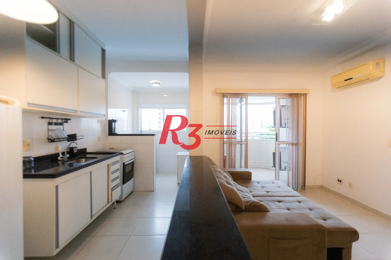 Apartamento com 1 dormitório para alugar, 56 m² por R$ 3.800,02/mês - Ponta da Praia - Santos/SP