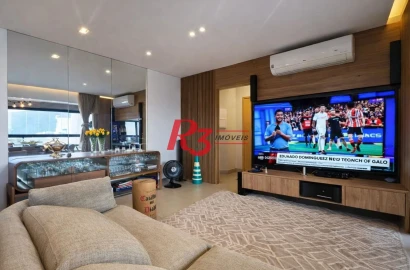 Apartamento com 2 dormitórios à venda, 75 m² por R$ 1.140.000,00 - José Menino - Santos/SP