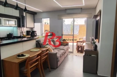 Apartamento Garden com 2 dormitórios à venda, 75 m² por R$ 692.000,00 - Boqueirão - Praia Grande/SP