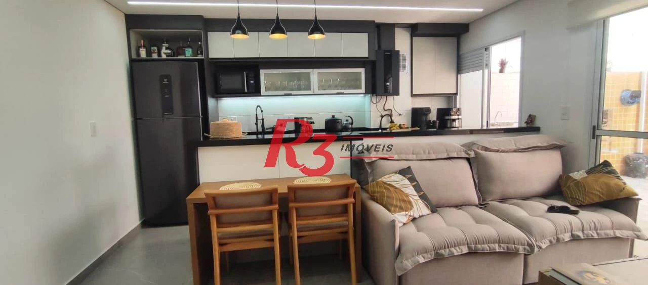 Apartamento Garden com 2 dormitórios à venda, 75 m² por R$ 692.000,00 - Boqueirão - Praia Grande/SP