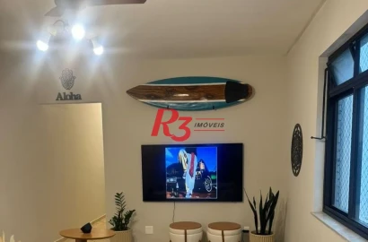Apartamento com 2 dormitórios para alugar, 110 m² por R$ 5.500,00/mês - Ponta da Praia - Santos/SP