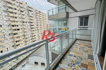 Apartamento com 1 dormitório para alugar, 54 m² por R$ 5.500,02/mês - Pompéia - Santos/SP