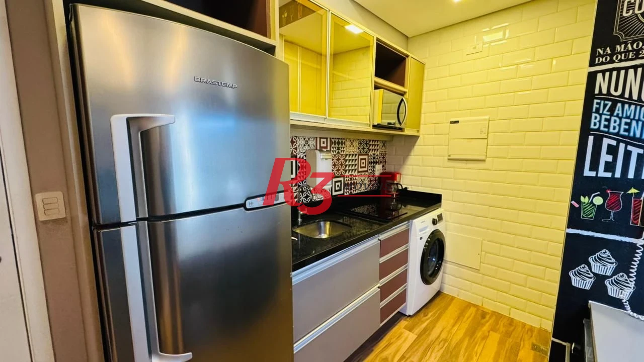 Apartamento com 1 dormitório para alugar, 54 m² por R$ 5.500,02/mês - Pompéia - Santos/SP