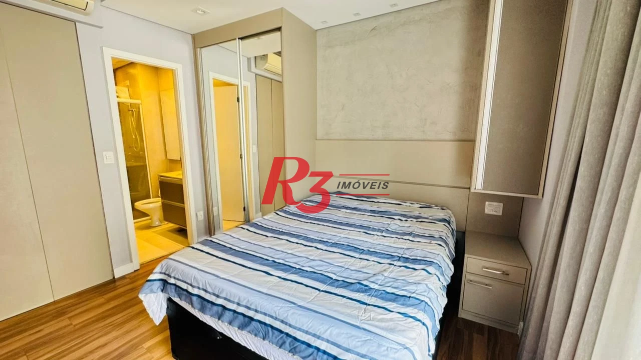 Apartamento com 1 dormitório para alugar, 54 m² por R$ 5.500,02/mês - Pompéia - Santos/SP