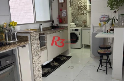 Apartamento com 3 dormitórios à venda, 111 m² por R$ 695.000,00 - Gonzaga - Santos/SP