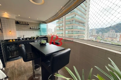 Apartamento com 3 dormitórios à venda, 122 m² por R$ 1.350.000,00 - Pompéia - Santos/SP