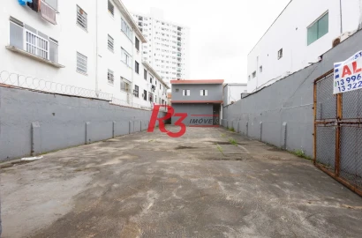 Terreno para alugar, 470 m² por R$ 13.500/mês - Macuco - Santos/SP