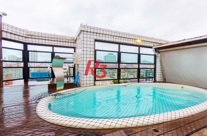 Cobertura para alugar, 160 m² por R$ 14.000,00/mês - Boqueirão - Santos/SP