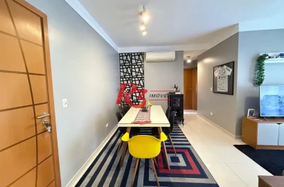 Apartamento com 2 dormitórios à venda, 68 m² por R$ 740.000,00 - Campo Grande - Santos/SP