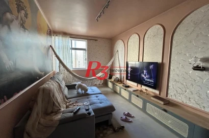 Apartamento com 2 dormitórios para alugar, 80 m² por R$ 6.100,00/mês - Itararé - São Vicente/SP