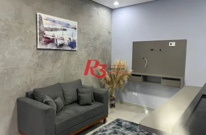 Studio com 1 dormitório à venda, 38 m² por R$ 390.000,00 - Boqueirão - Santos/SP