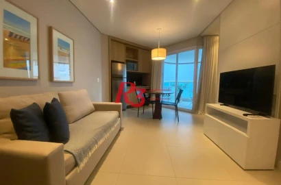 Apartamento com 1 dormitório para alugar, 45 m² por R$ 5.700,00/mês - Gonzaga - Santos/SP