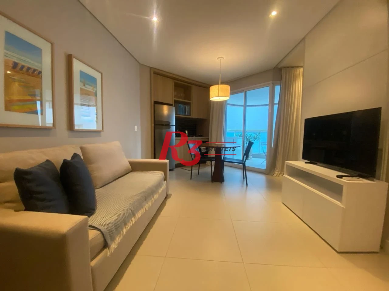 Apartamento com 1 dormitório para alugar, 45 m² por R$ 5.700,00/mês - Gonzaga - Santos/SP