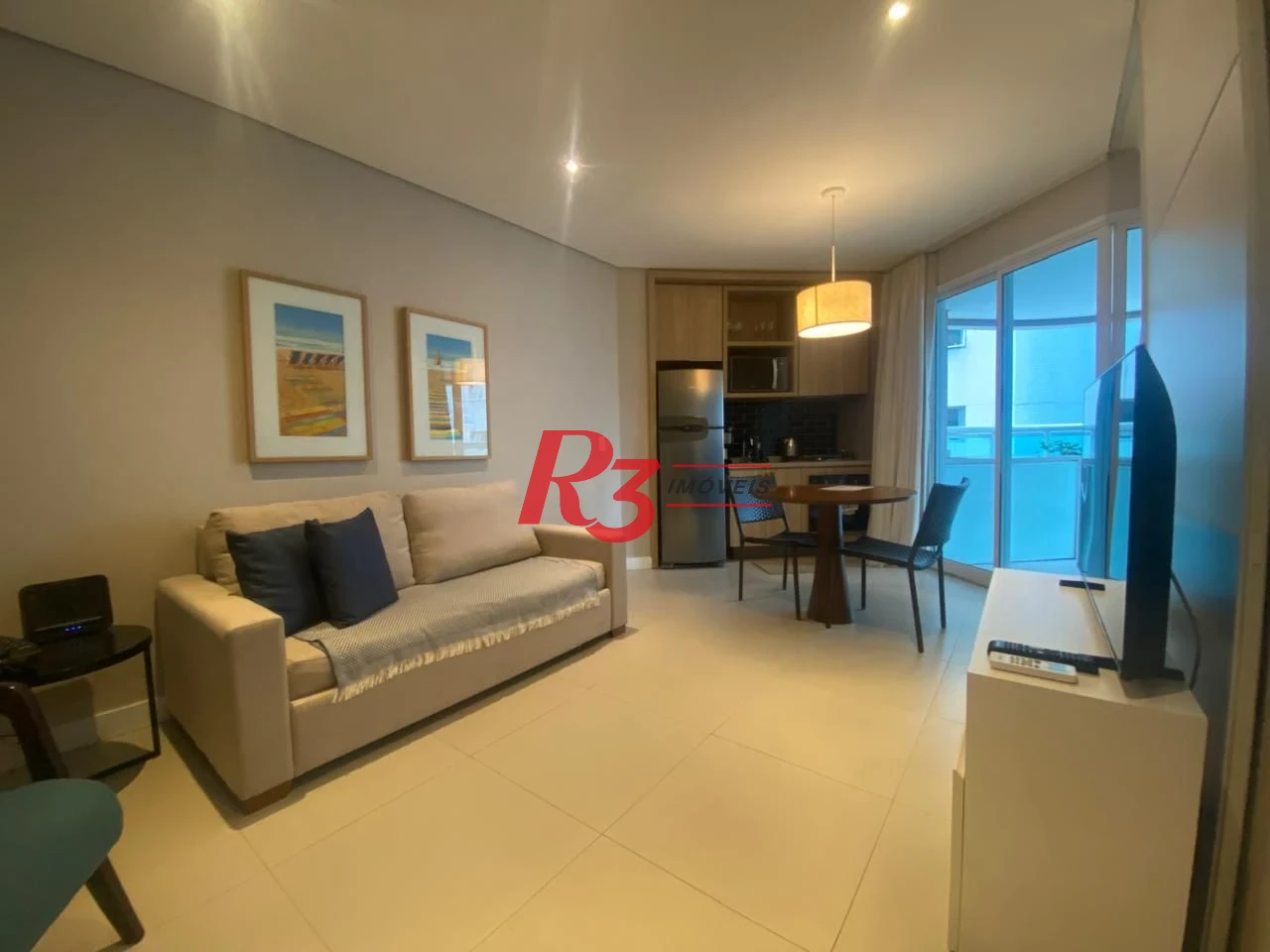 Apartamento com 1 dormitório para alugar, 45 m² por R$ 5.700,00/mês - Gonzaga - Santos/SP