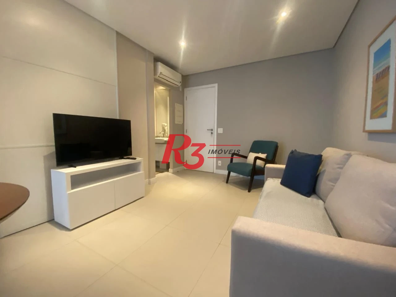 Apartamento com 1 dormitório para alugar, 45 m² por R$ 5.700,00/mês - Gonzaga - Santos/SP