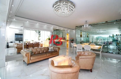 Cobertura com 4 dormitórios à venda, 350 m² por R$ 4.500.000,00 - Marapé - Santos/SP