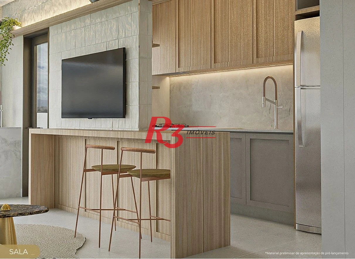 Apartamento com 1 dormitório à venda, 50 m² por R$ 600.000,00 - Marapé - Santos/SP