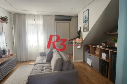 Apartamento com 2 dormitórios à venda, 86 m² por R$ 460.000,00 - Aparecida - Santos/SP
