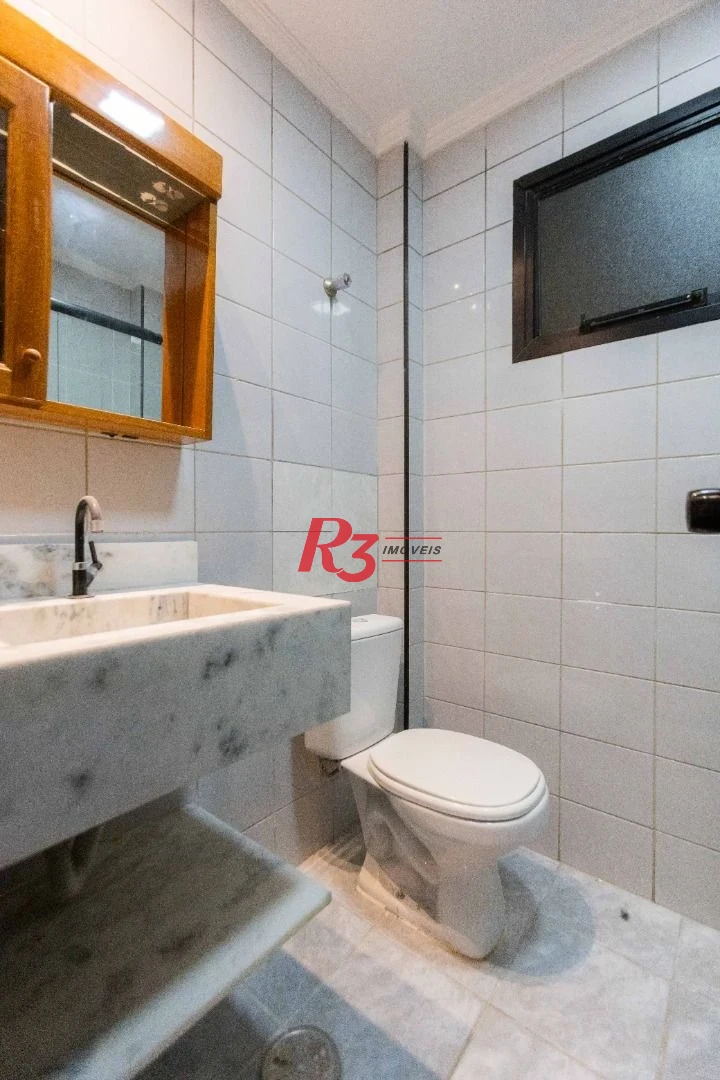Apartamento com 2 dormitórios para alugar, 86 m² por R$ 3.690,00/mês - Marapé - Santos/SP