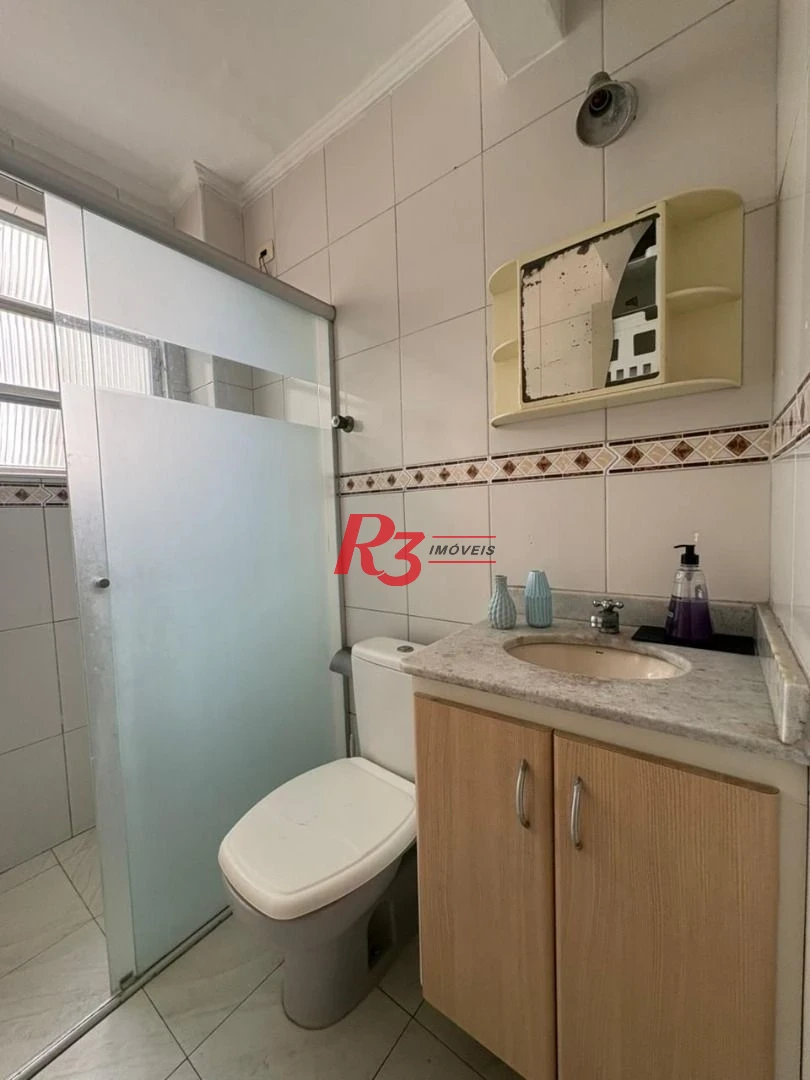 Apartamento com 1 dormitório para alugar, 42 m² por R$ 3.200,00/mês - Aparecida - Santos/SP