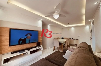 Apartamento com 2 dormitórios à venda, 56 m² por R$ 355.000,00 - Morro de Nova Cintra - Santos/SP