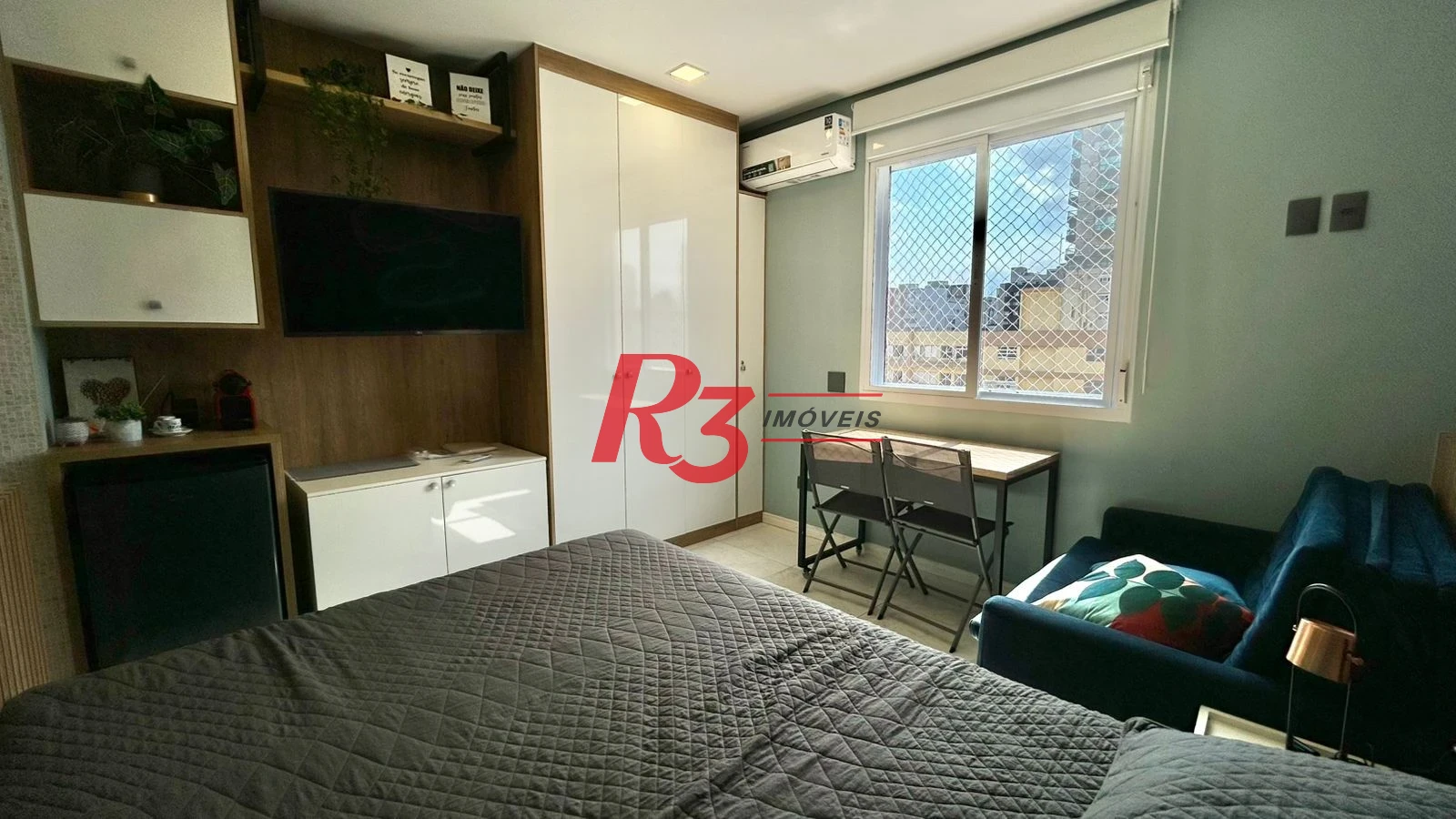 Kitnet com 1 dormitório à venda, 32 m² por R$ 335.000,00 - Boqueirão - Santos/SP