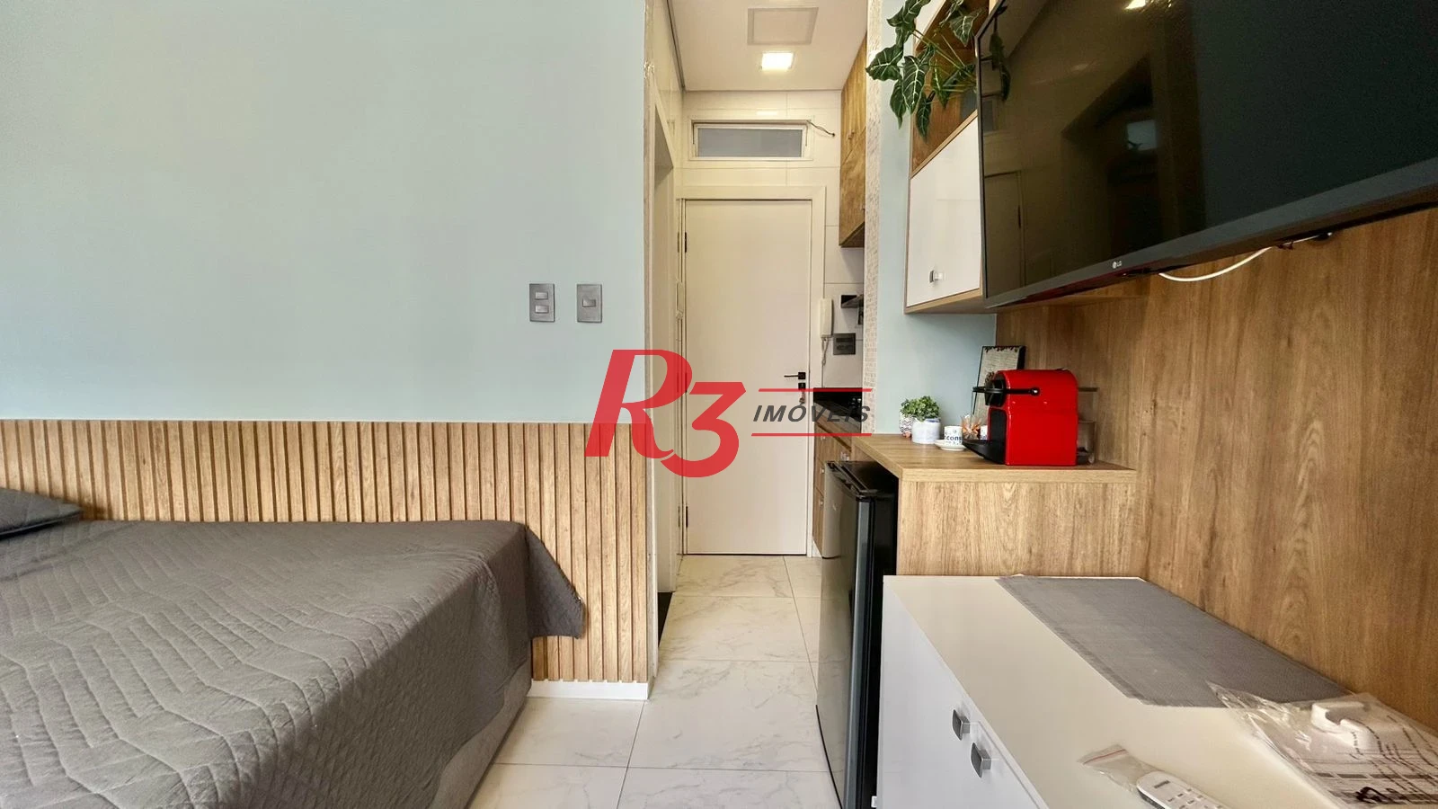 Kitnet com 1 dormitório à venda, 32 m² por R$ 335.000,00 - Boqueirão - Santos/SP
