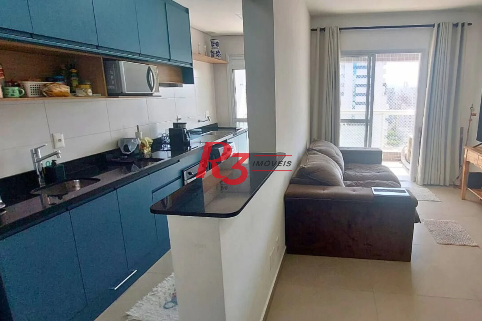 Apartamento com 1 dormitório à venda, 53 m² por R$ 740.000,00 - Boqueirão - Santos/SP