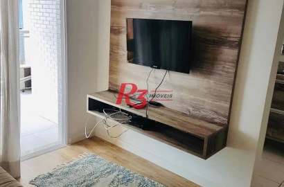 Apartamento com 1 dormitório para alugar, 48 m² por R$ 5.600,00/mês - Ponta da Praia - Santos/SP
