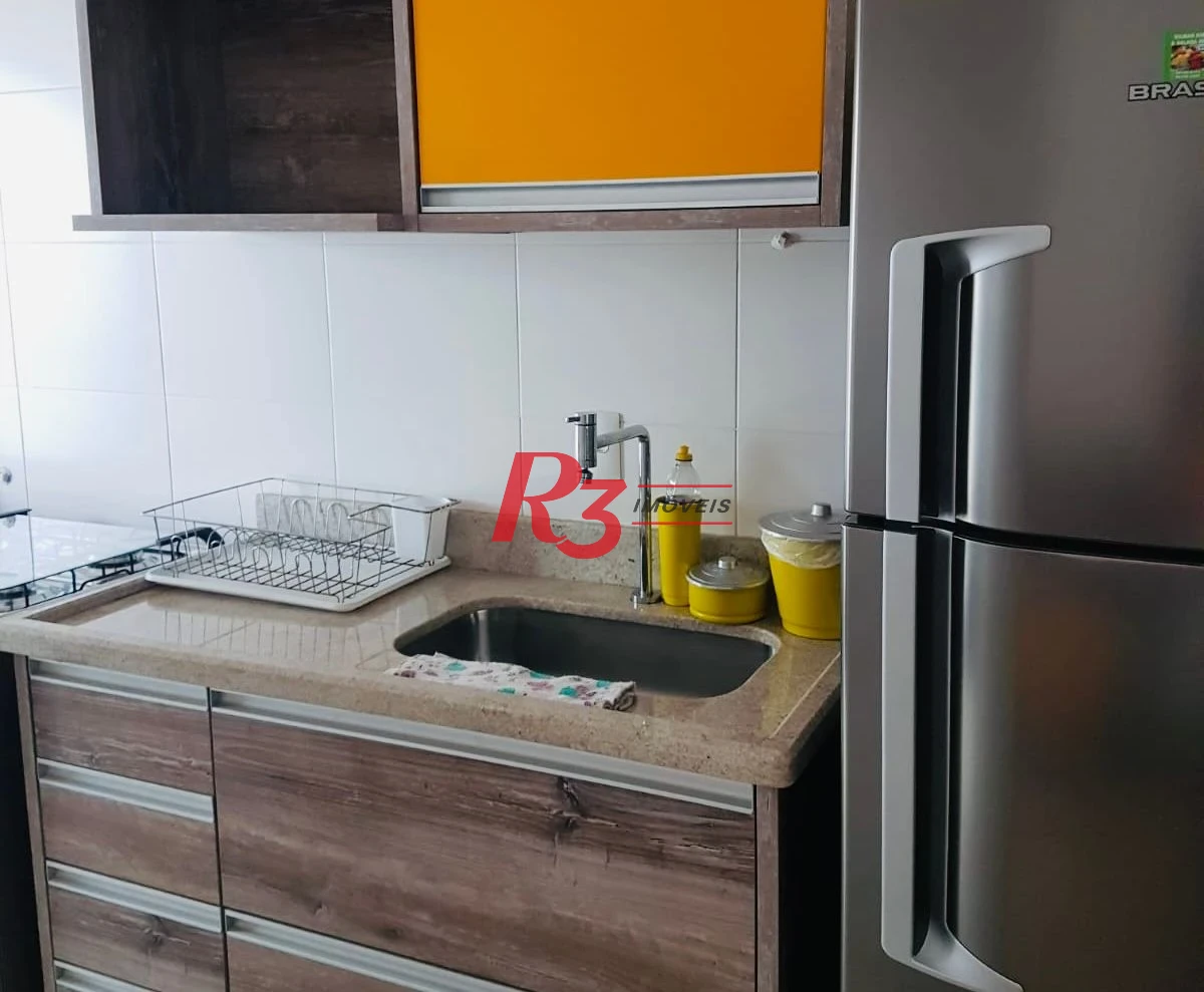 Apartamento com 1 dormitório para alugar, 48 m² por R$ 5.600,00/mês - Ponta da Praia - Santos/SP