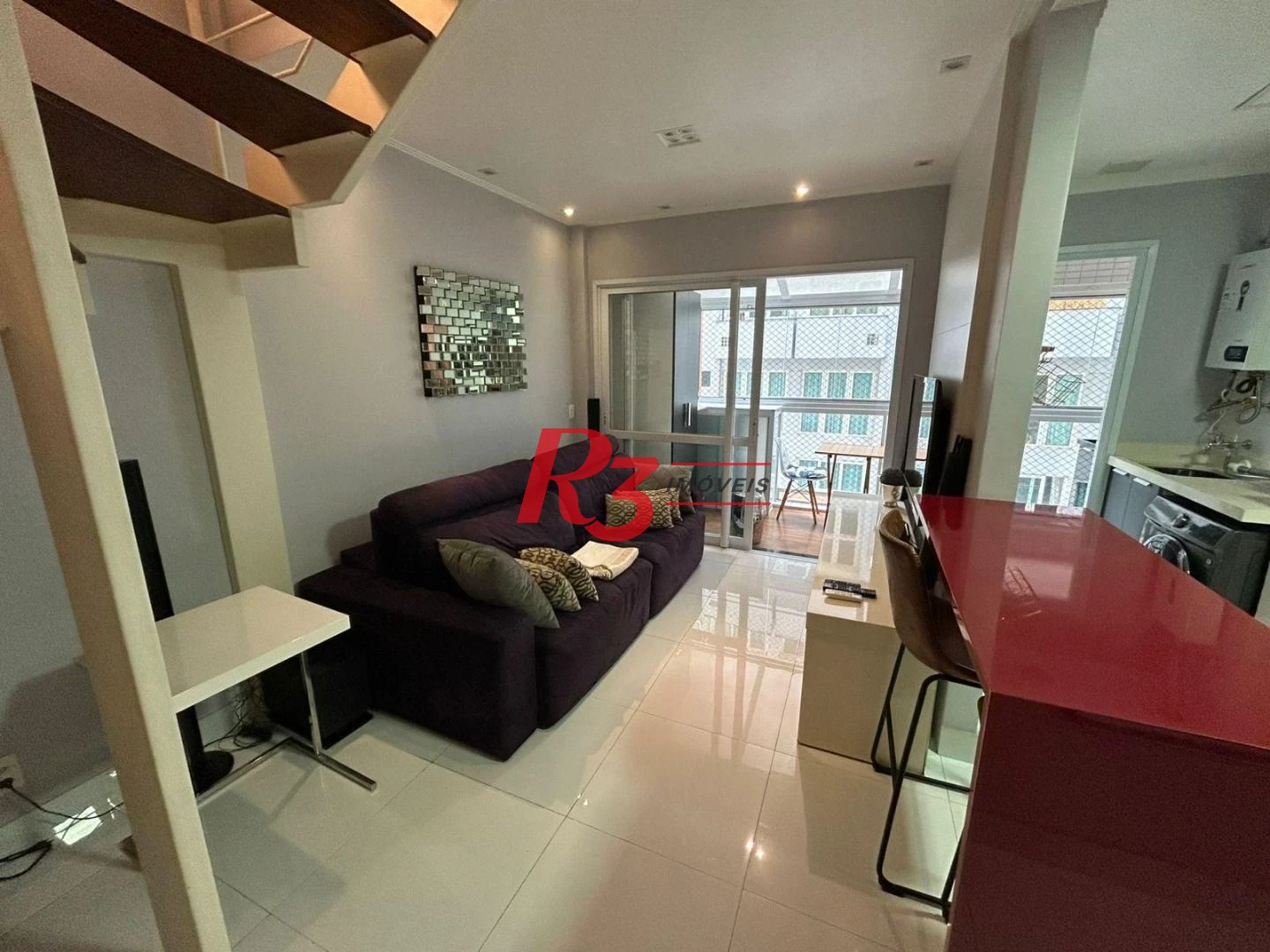 Apartamento Duplex com 1 dormitório à venda, 60 m² por R$ 882.000,00 - Gonzaga - Santos/SP