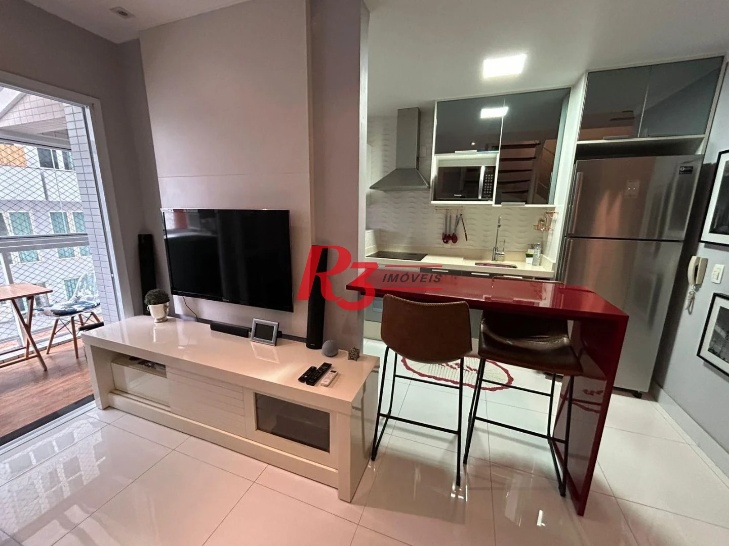 Apartamento Duplex com 1 dormitório à venda, 60 m² por R$ 882.000,00 - Gonzaga - Santos/SP
