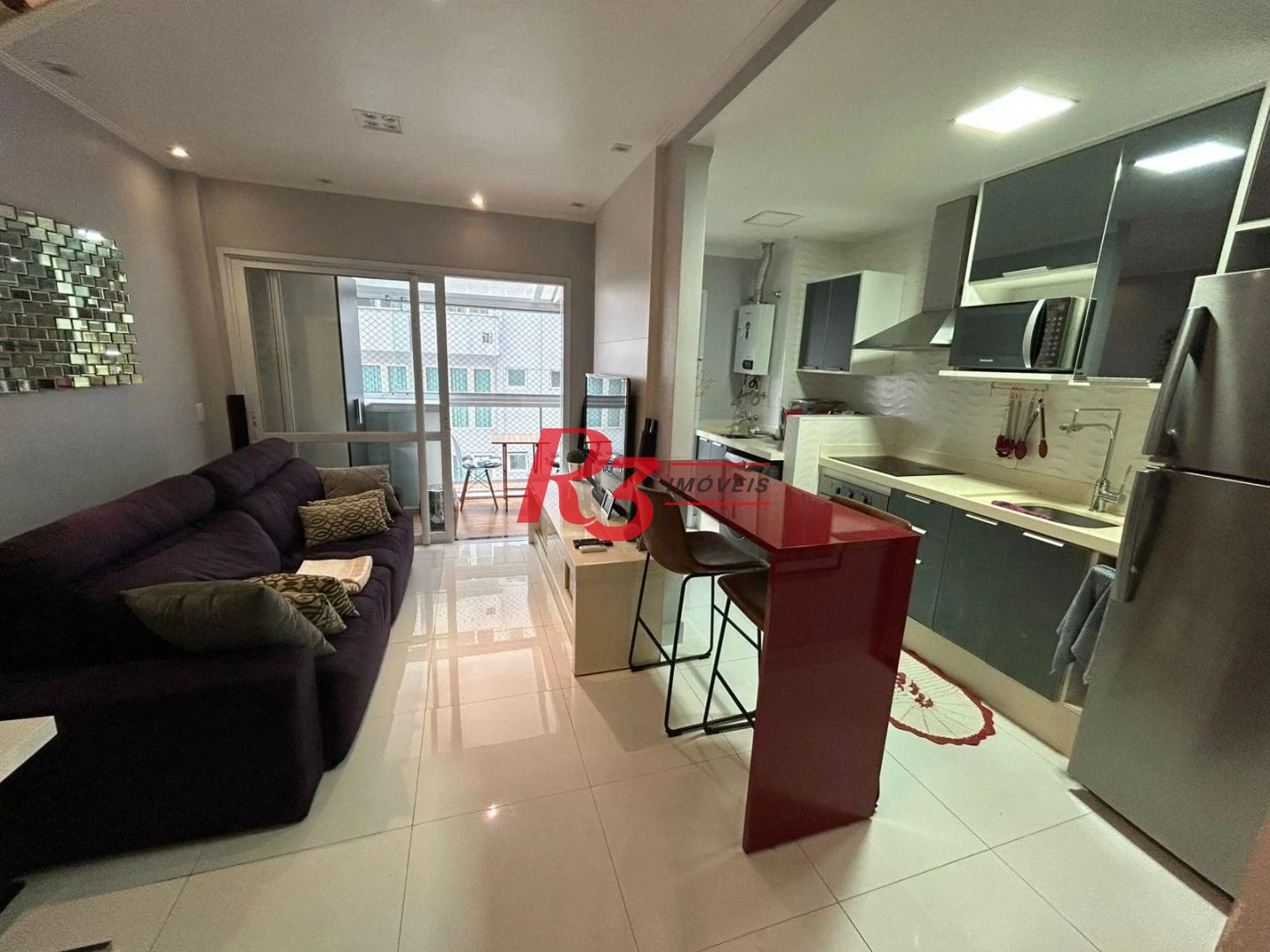 Apartamento Duplex com 1 dormitório à venda, 60 m² por R$ 882.000,00 - Gonzaga - Santos/SP