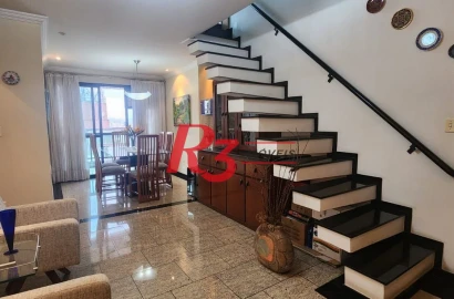 Cobertura com 2 dormitórios à venda, 134 m² por R$ 1.500.000,00 - Boqueirão - Santos/SP