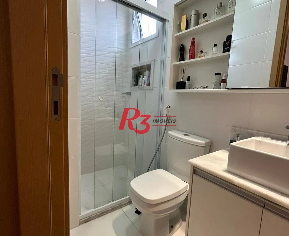 Apartamento para alugar, 108 m² por R$ 8.750,00/mês - Gonzaga - Santos/SP