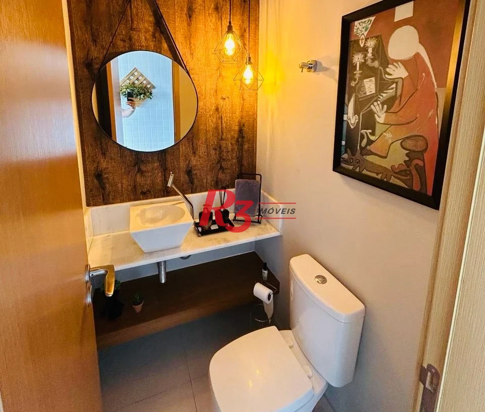 Apartamento para alugar, 108 m² por R$ 8.750,00/mês - Gonzaga - Santos/SP