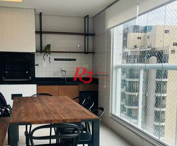 Apartamento para alugar, 108 m² por R$ 8.750,00/mês - Gonzaga - Santos/SP