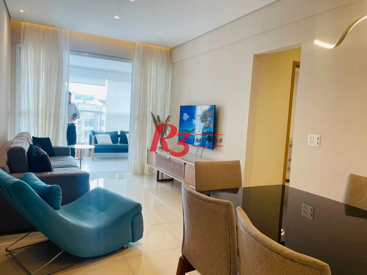 Apartamento para alugar, 108 m² por R$ 8.750,00/mês - Gonzaga - Santos/SP