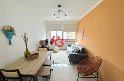 Apartamento com 1 dormitório à venda, 60 m² por R$ 600.000,00 - Gonzaga - Santos/SP