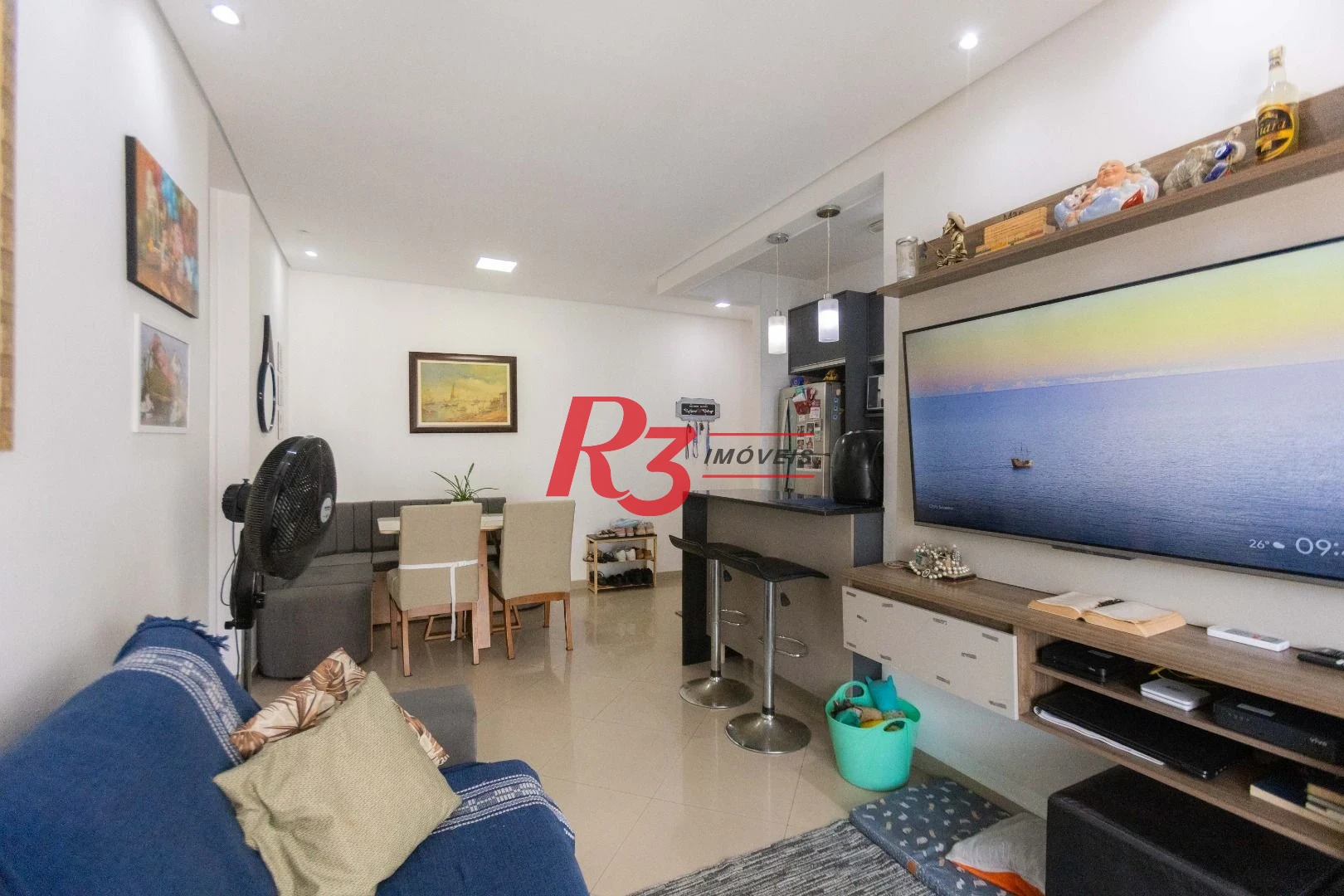 Apartamento com 2 dormitórios à venda, 64 m² por R$ 640.000,00 - Estuário - Santos/SP