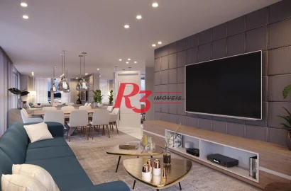 Apartamento com 3 dormitórios à venda, 227 m² por R$ 6.400.000,00 - Ponta da Praia - Santos/SP