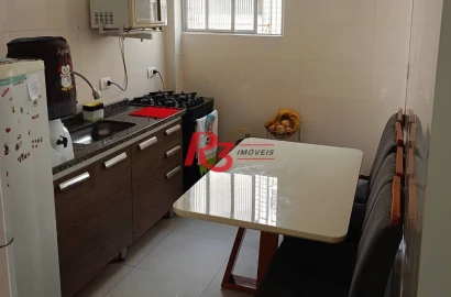 Apartamento com 2 dormitórios à venda, 45 m² por R$ 300.000,00 - Aparecida - Santos/SP