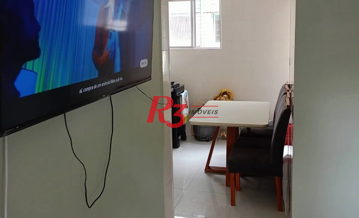 Apartamento com 2 dormitórios à venda, 45 m² por R$ 300.000,00 - Aparecida - Santos/SP