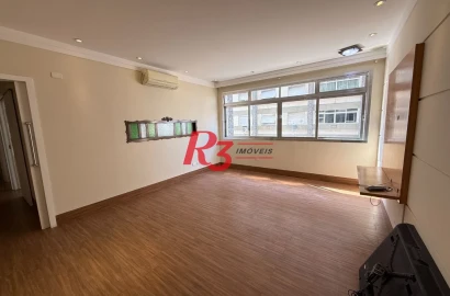 Apartamento com 3 dormitórios para alugar, 124 m² por R$ 5.300,02/mês - Gonzaga - Santos/SP