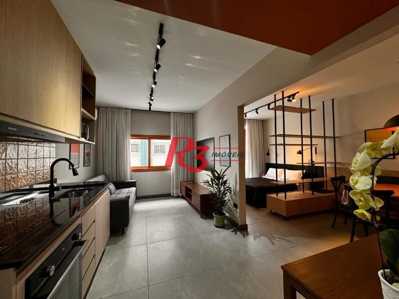 Apartamento com 1 dormitório para alugar, 62 m² - Ponta da Praia - Santos/SP