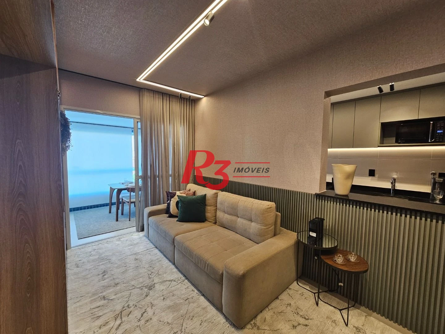 Apartamento com 1 dormitório à venda, 60 m² por R$ 990.000,00 - Boqueirão - Santos/SP
