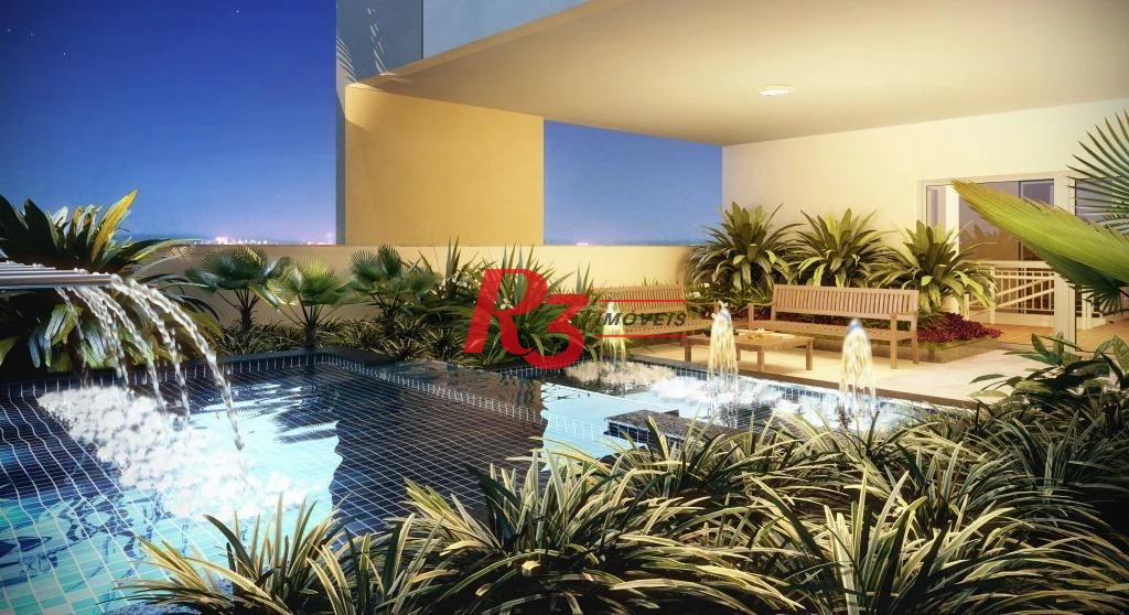 Apartamento com 1 dormitório para alugar, 49 m² por R$ 3.200,02/mês - Vila Matias - Santos/SP