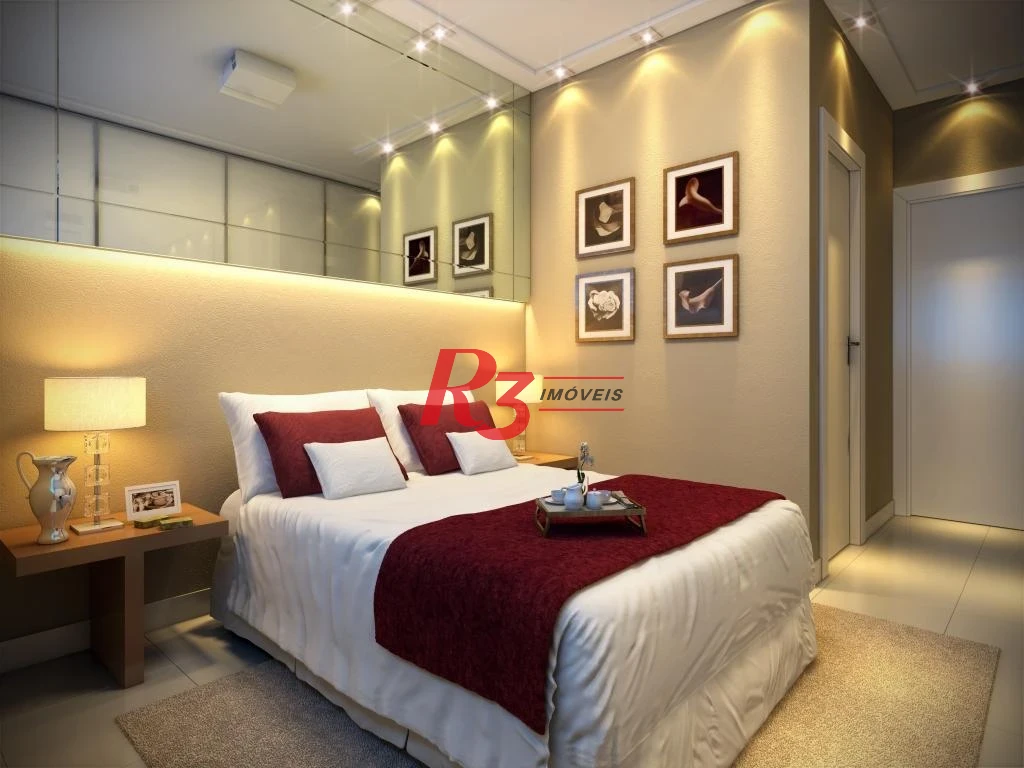 Apartamento com 1 dormitório para alugar, 49 m² por R$ 3.200,02/mês - Vila Matias - Santos/SP