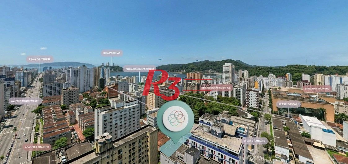 Apartamento com 1 dormitório à venda, 48 m² por R$ 430.000,00 - Centro - São Vicente/SP