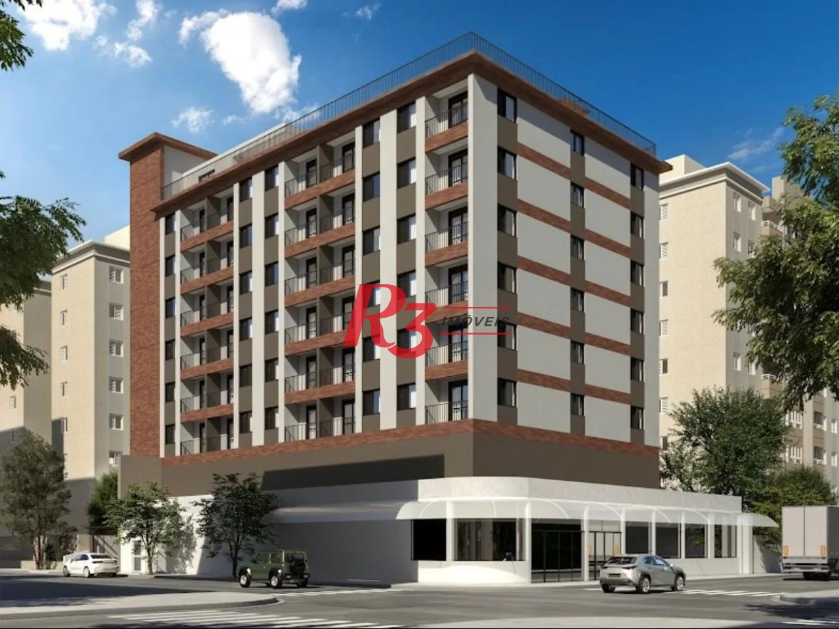 Apartamento com 1 dormitório para alugar, 47 m² por R$ 6.500,00/mês - Embaré - Santos/SP